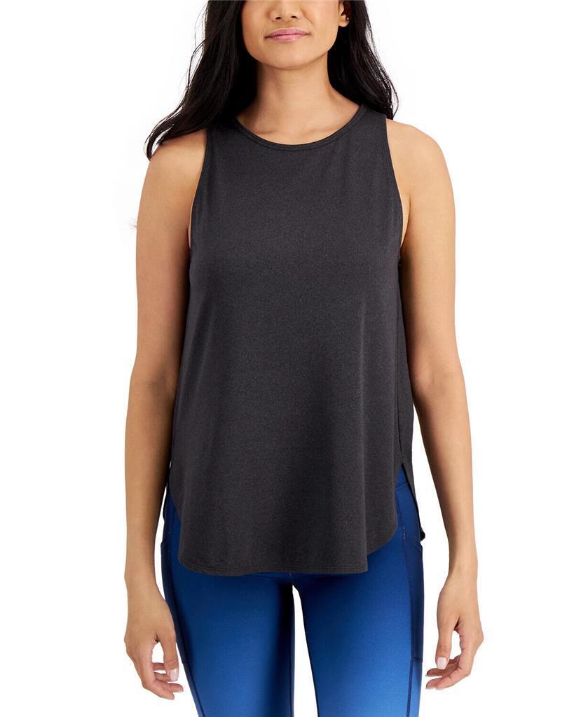 Ideology Women's Essentials Sweat Set Tank Top, BLACK CHARCOAL, 1X